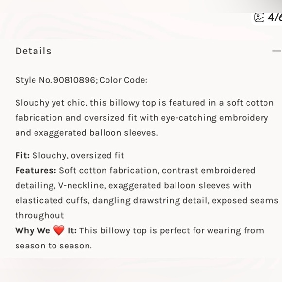 Free People Savannah Embroidered Top, XS, NWT - Picture 4 of 10